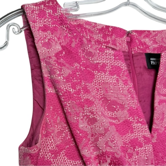 Adrianna Papel Pink Floral Ruched Sheath Dress Size 4 Rose Feminine Preppy - Picture 5 of 9